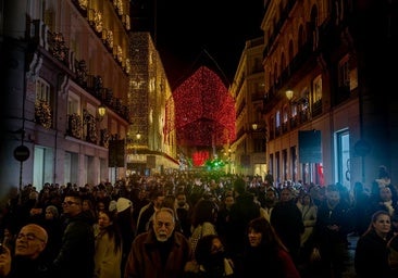 La calle Preciados, repleta de visitantes