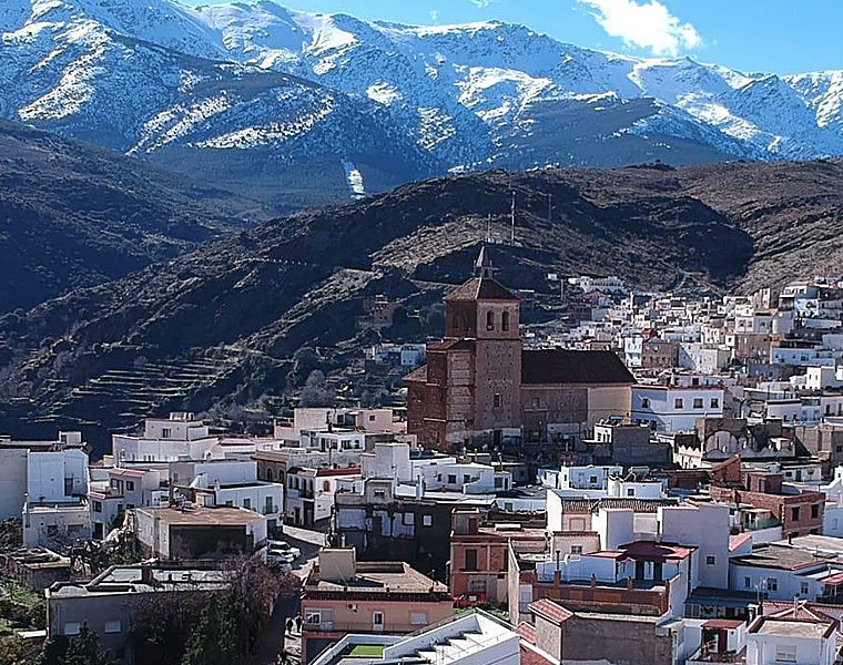 View of Abrucena with the surroundings of the Sierra Nevada