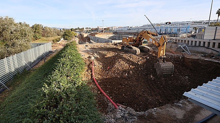 Construção de um reservatório pluvial