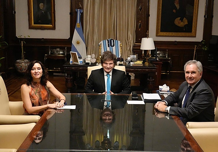 Ayuso y Milei certifican su sintonía en una reunión cordial y cercana en la Casa Rosada