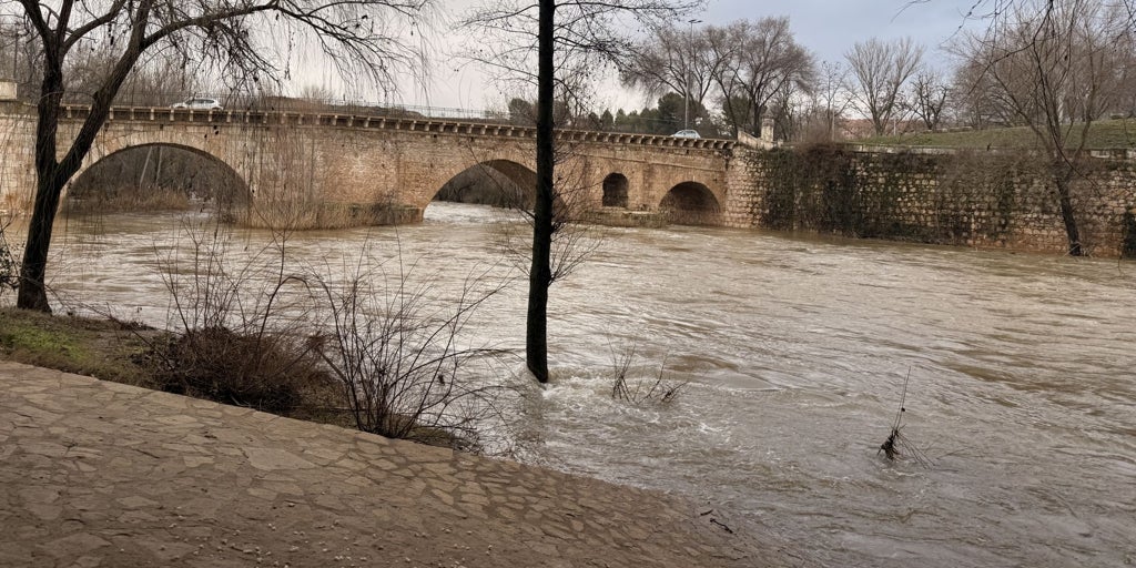 El caudal del Río Henares desciende a umbral naranja a su paso por Guadalajara