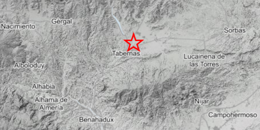 Otro terremoto de magnitud 2.8 en Tabernas (Almería) se siente en dieciséis pueblos