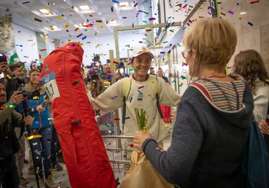 La esquiadora y su madre, Odette