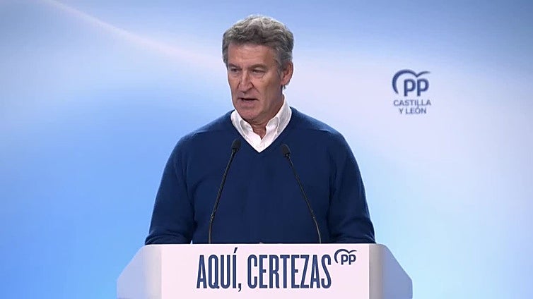 Feijóo afirma que "se puede creer" en Mañueco y espera una victoria del PP