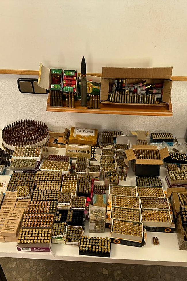 Munición de una organización criminal de la Costa del Sol