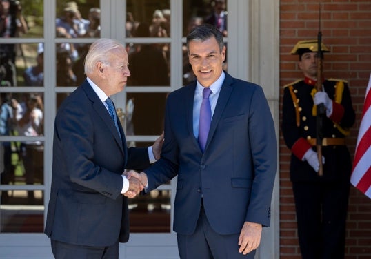 Biden y Sánchez, en la Cumbre de la OTAN de Madrid de 2022