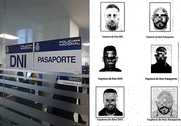 La diferencia de las fotografías de los documentos de los investigados