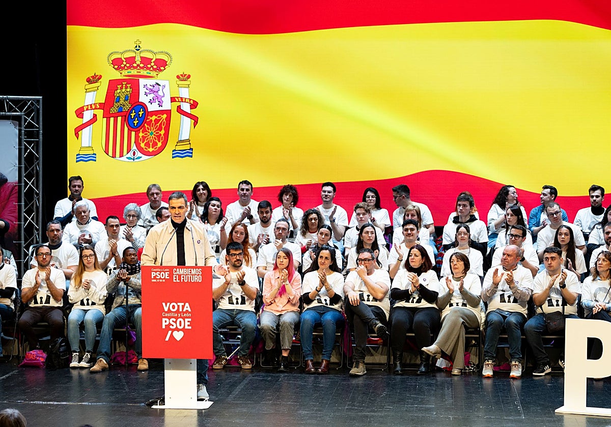 Sánchez testa en Castilla y León el vigor del No a la guerra