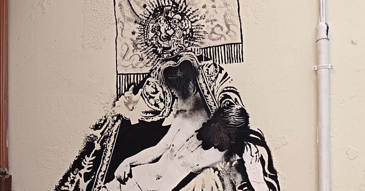 Vandalizan de nuevo el mural urbano de Nuestra Madre de las Angustias, en el centro de Zamora