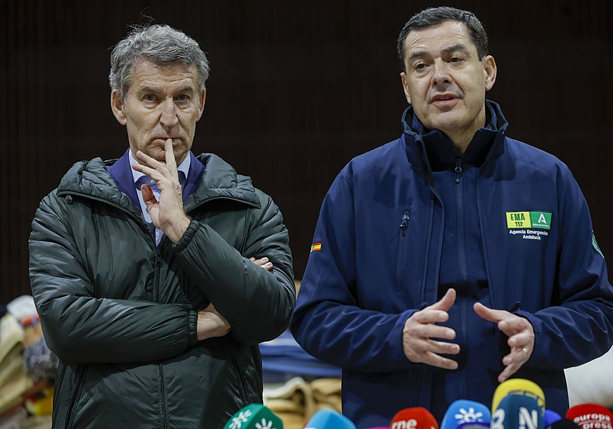 Feijóo avala la estrategia de Moreno de ignorar a Vox en la campaña de las andaluzas