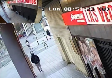 Las cámaras captan el paso del agresor en las inmediaciones del colegio