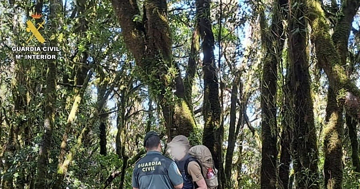 Denunciado un grupo de turistas localizado en una zona natural ignorando las medidas por la borrasca Therese en La Gomera