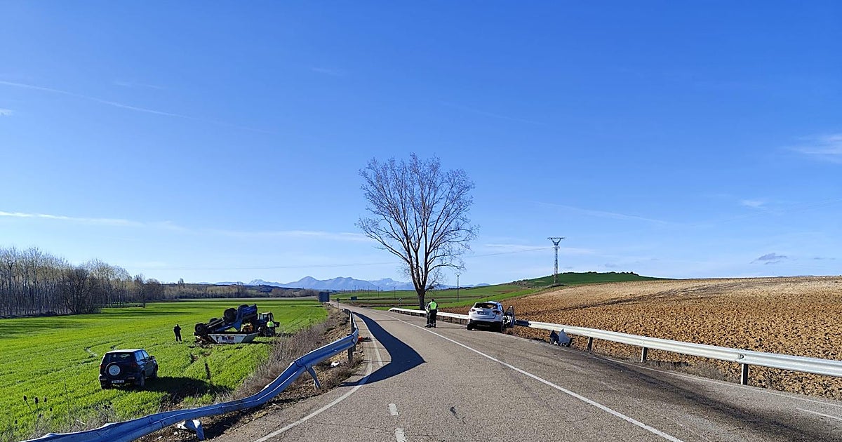 Un fallecido y dos heridos en un accidente de tráfico en La Vid de Ojeda (Palencia)