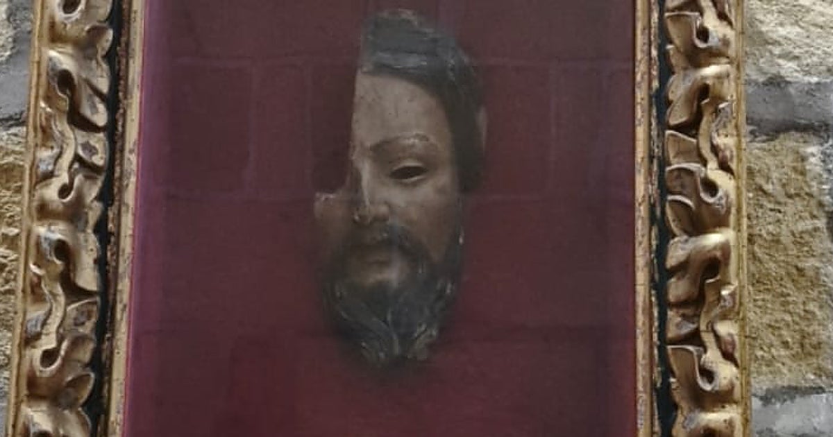 El Cristo de la cara cortada con un hacha, oculto décadas, recuperado en una iglesia de Hornachuelos