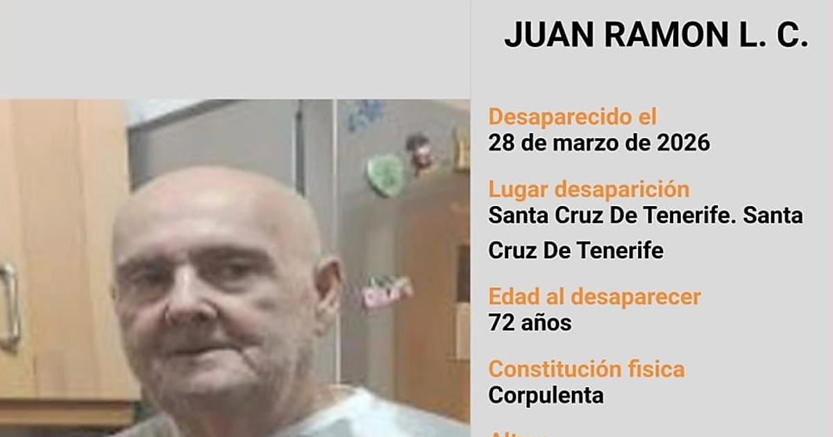 Se busca en Canarias a Juan Ramón, vecino de Tenerife con alzhéimer desaparecido el pasado 28