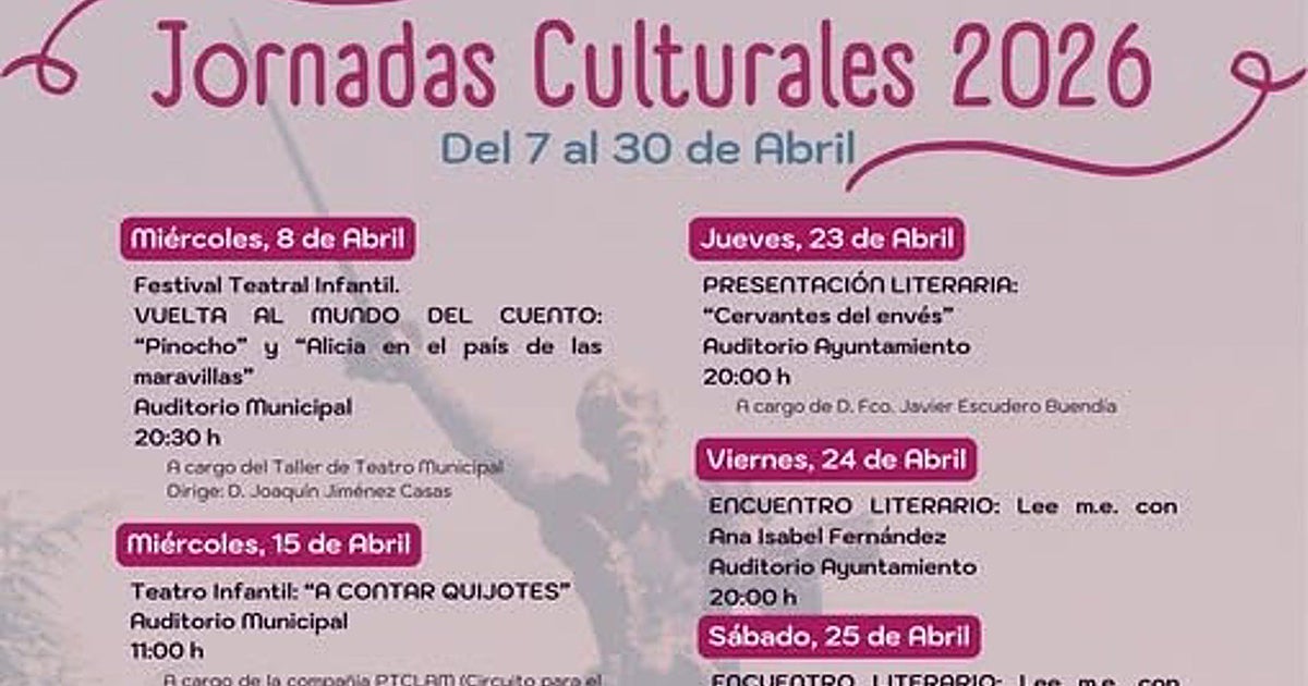 Teatro, literatura y un viaje cultural a Madrid, en las Jornadas Culturales de Miguel Esteban