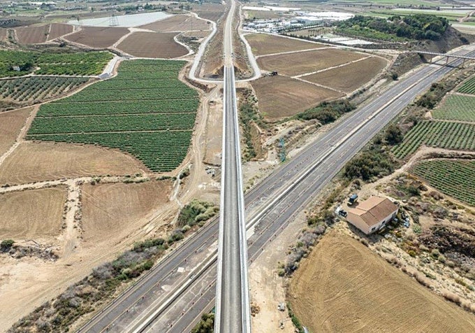 Tramo del AVE entre Pulpí y Vera en obras en una imagen de archivo