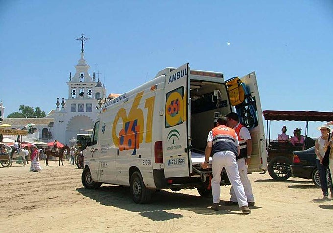 Un operativo del 061 durante la romería de 2025