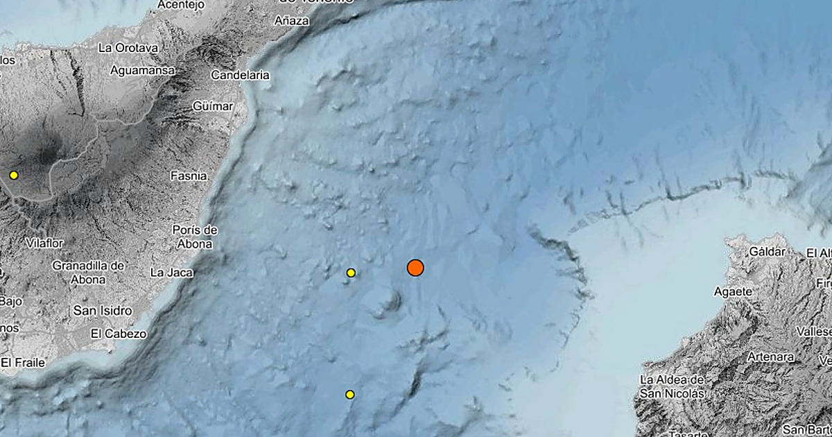 Un terremoto de magnitud 3,5 sacude Tenerife y Gran Canaria
