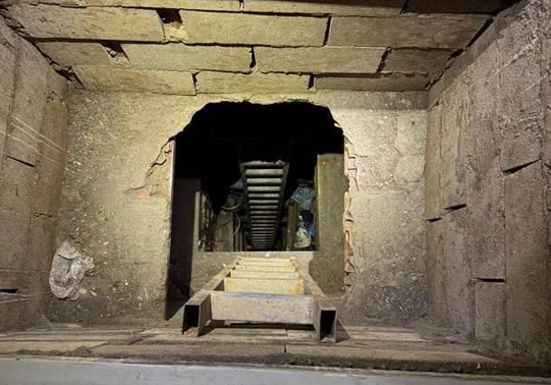 Imagen del primer narcotúnel, descubierto por la Guardia Civil en 2025