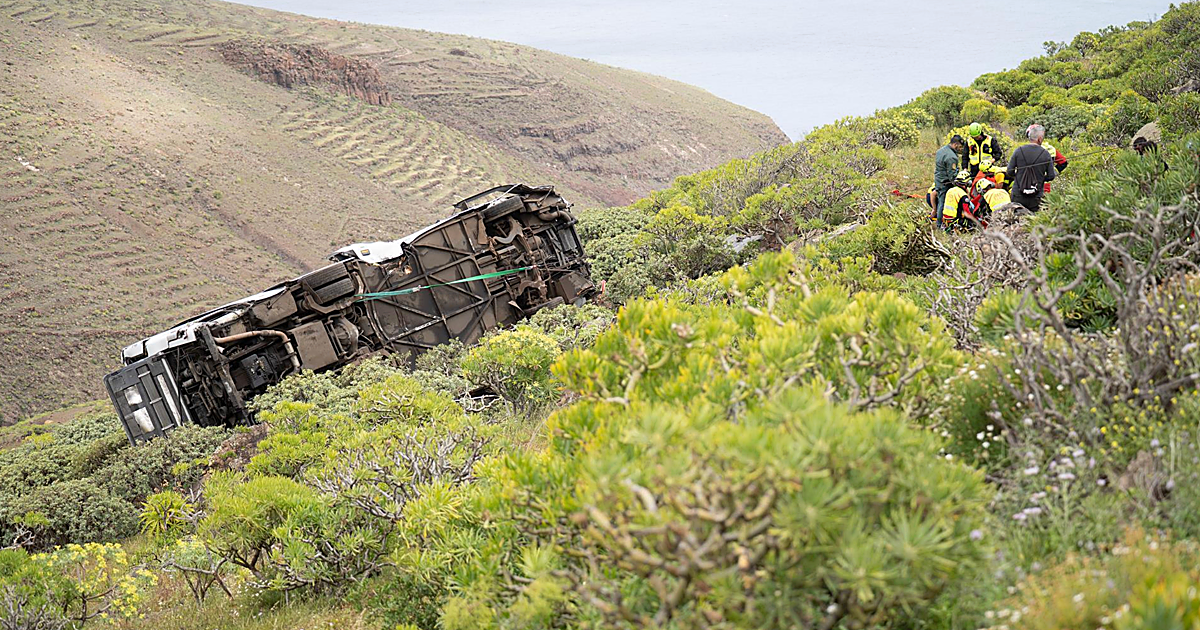 Los afectados por el accidente de guagua en La Gomera, estables o dados de alta