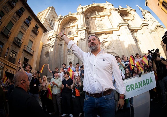 Abascal, en un momento del acto