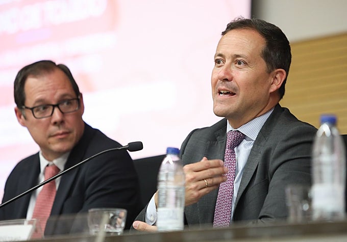 Daniel Morcillo y Carlos Velázquez durante la apertura del congreso