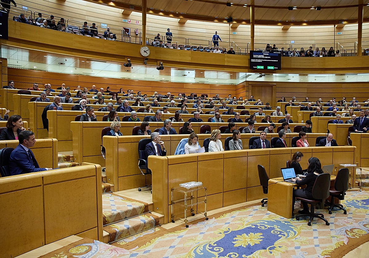 Imagen de archivo de una sesión de control al Gobierno en el Senado.