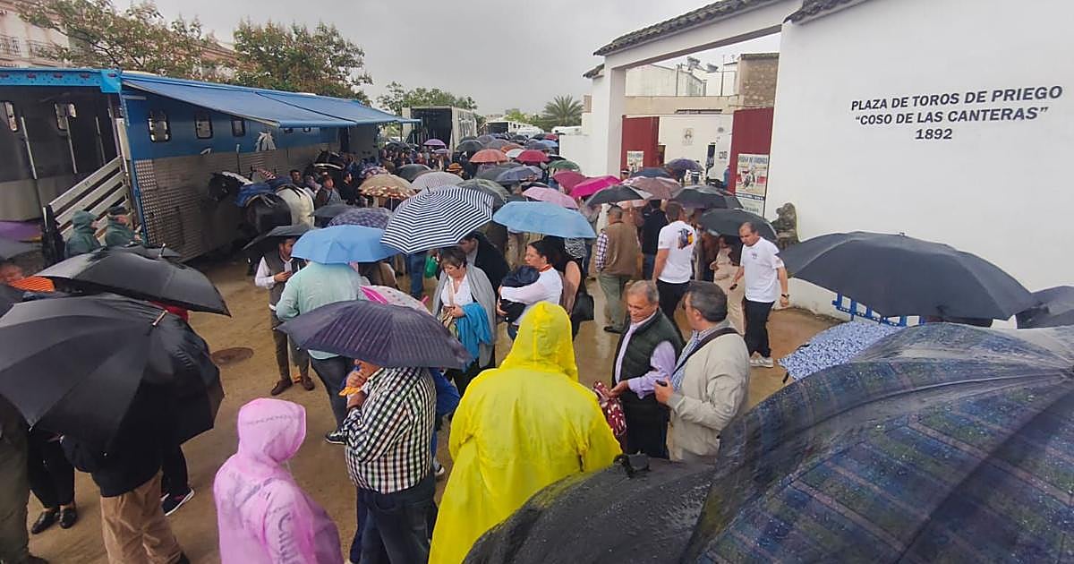 La lluvia obliga a suspender la corrida de rejones de Priego de Córdoba