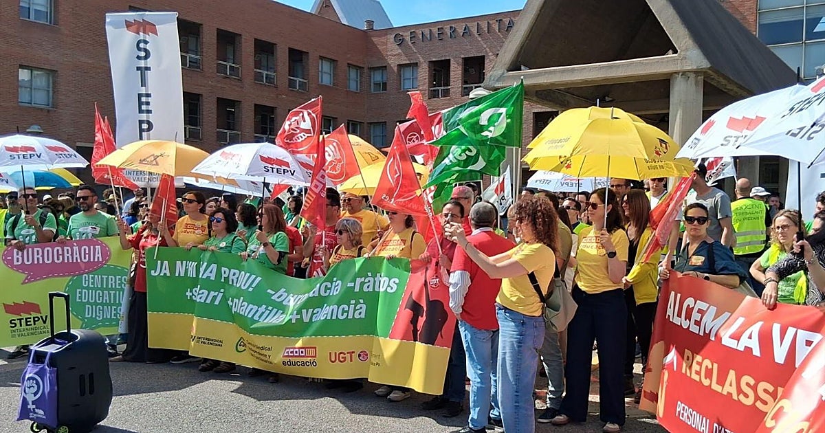 Huelga indefinida de profesores en la Comunidad Valenciana a partir del 11 de mayo