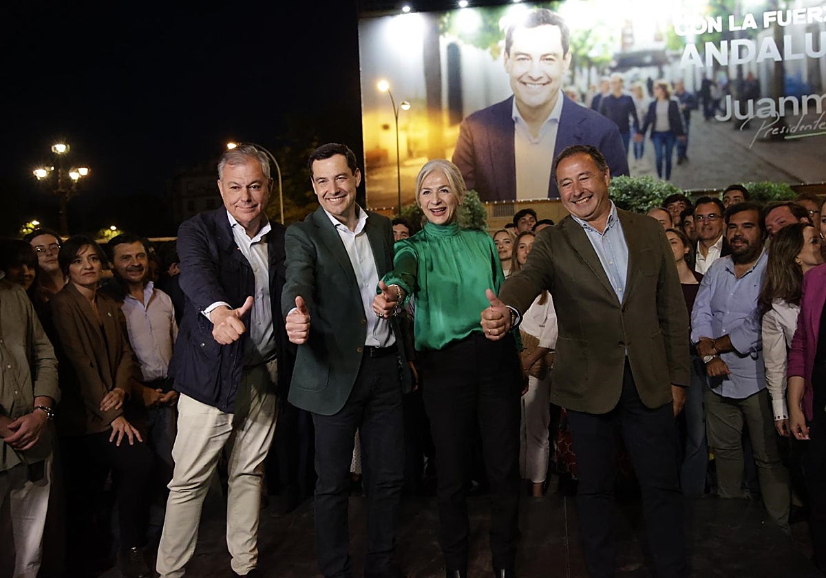 Arranca la campaña de la pugna por la mayoría absoluta de Moreno en Andalucía y la supervivencia de Montero