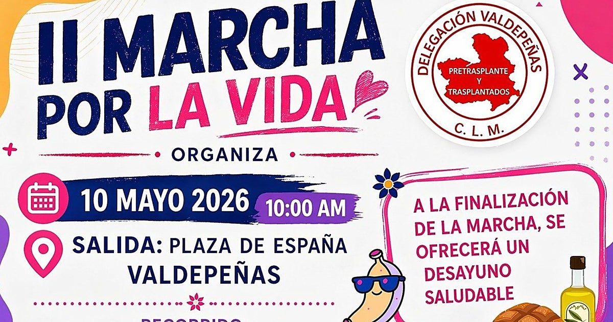 Valdepeñas visibilizará la donación de órganos mediante su II Marcha por la Vida el 10 de mayo