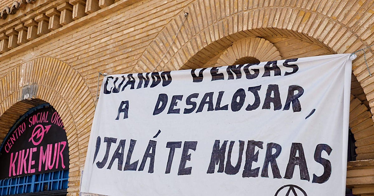 Amenazas a la alcaldesa de Zaragoza de los okupas del centro Kike Mur: «Cuando vengas a desalojar, ojalá te mueras»