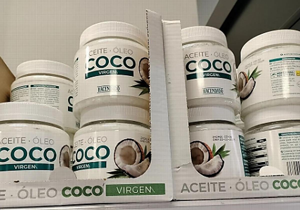 Imagen de archivo del aceite de coco que vende Mercadona