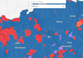 Mapa de los resultados de las elecciones en Andalucía, municipio a municipio