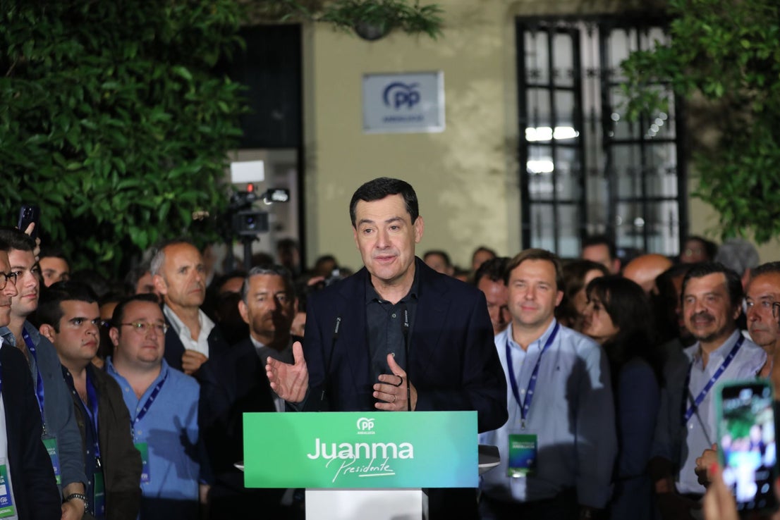 Juanma Moreno analiza la victoria del PP en las elecciones andaluzas ...
