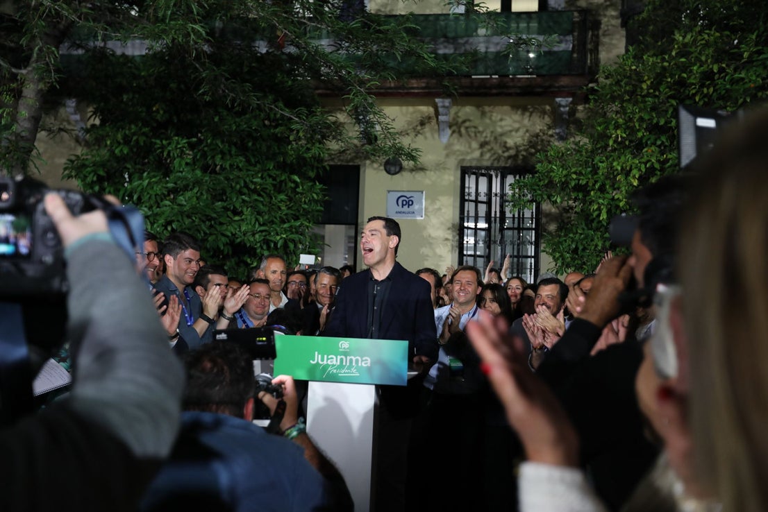 Juanma Moreno analiza la victoria del PP en las elecciones andaluzas ...