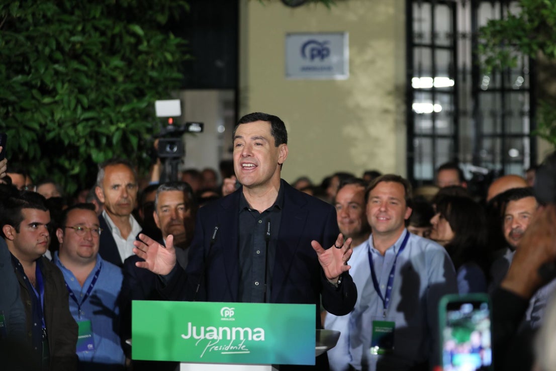 Juanma Moreno analiza la victoria del PP en las elecciones andaluzas ...