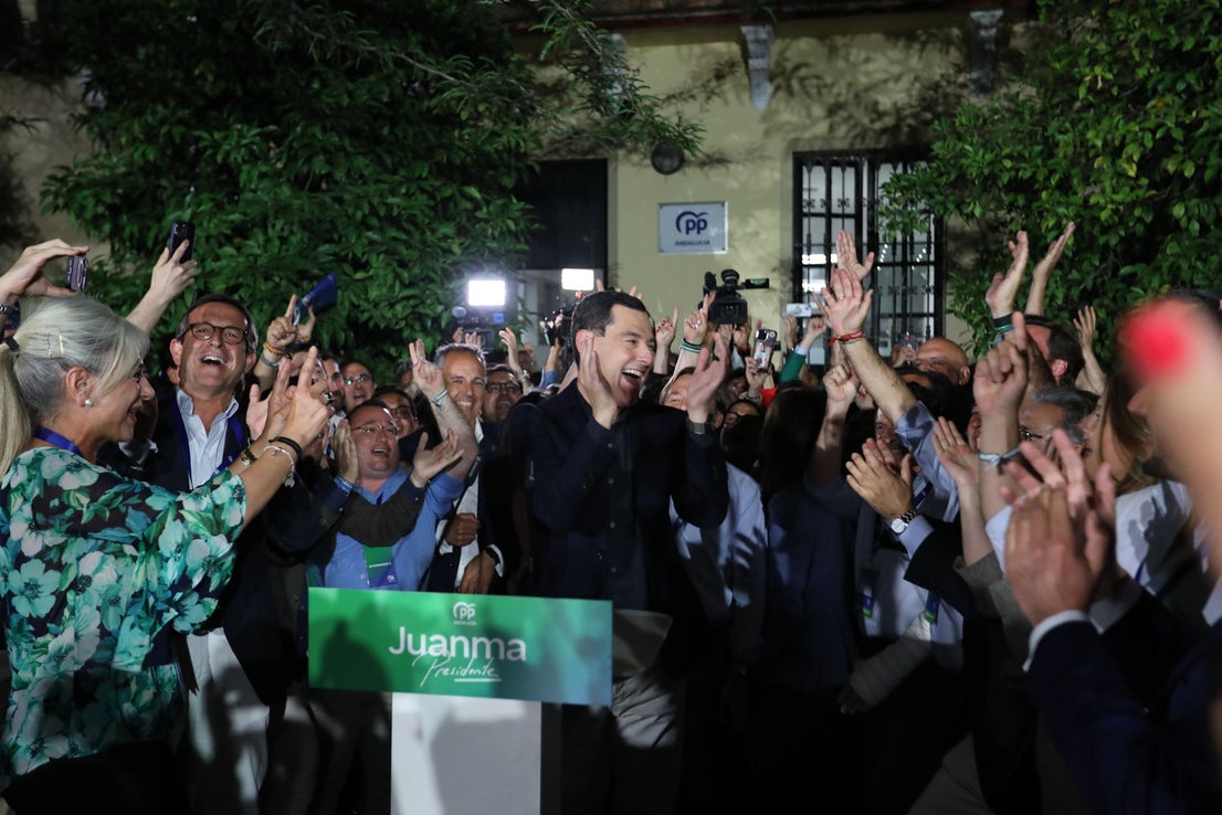 Juanma Moreno analiza la victoria del PP en las elecciones andaluzas ...