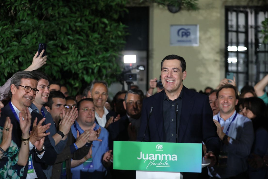Juanma Moreno analiza la victoria del PP en las elecciones andaluzas ...