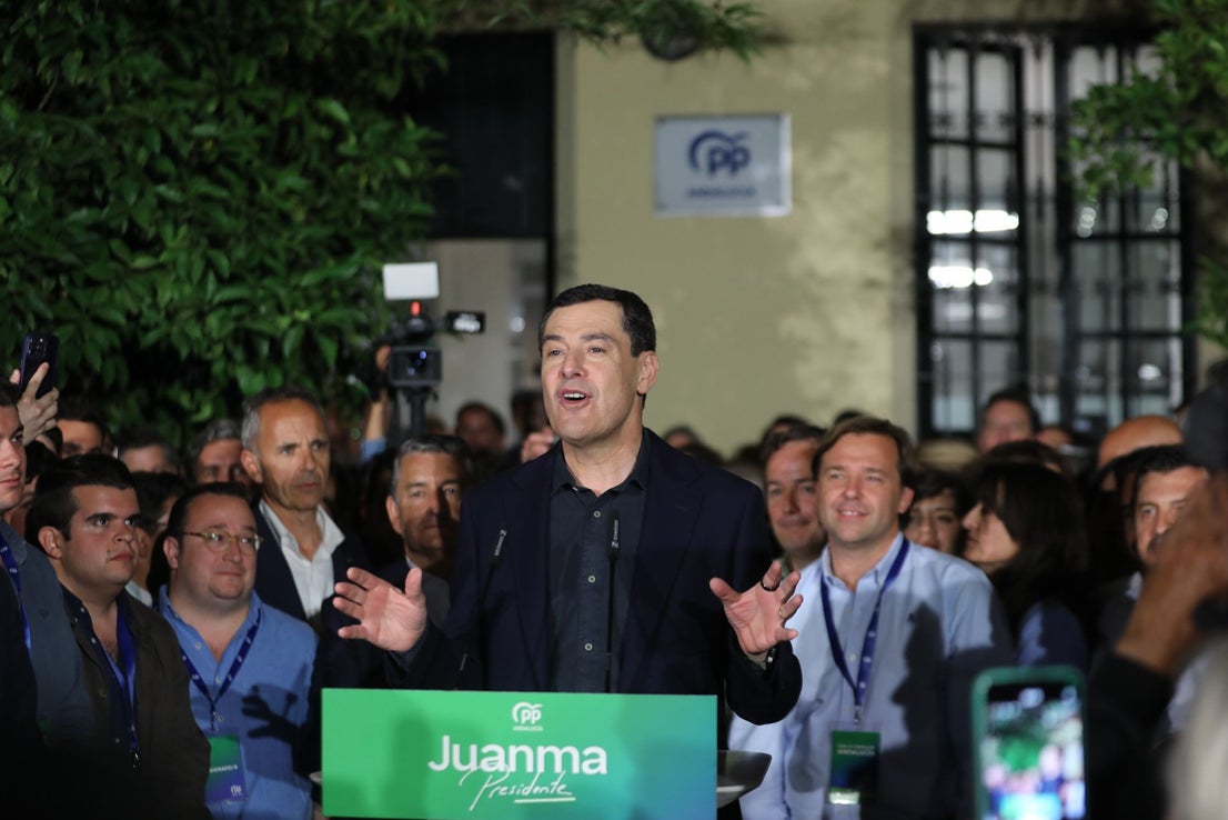 Juanma Moreno analiza la victoria del PP en las elecciones andaluzas ...
