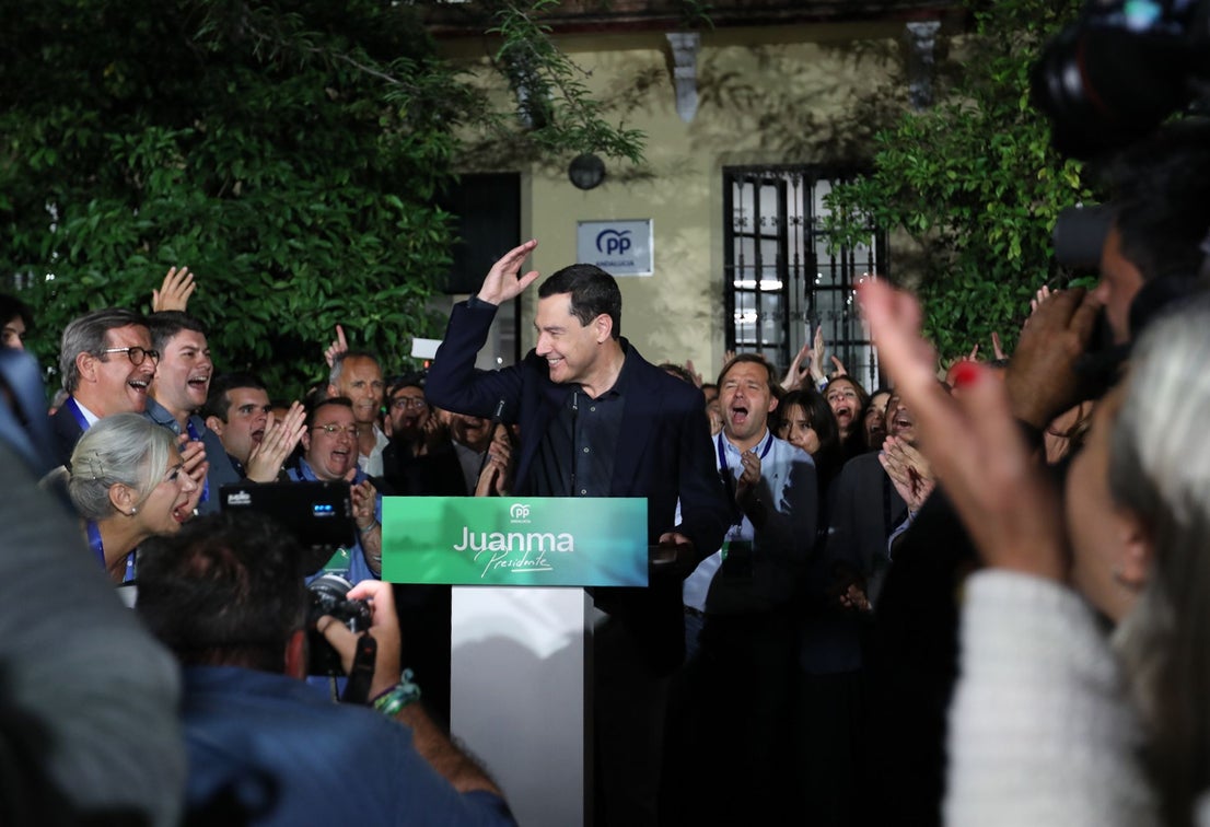 Juanma Moreno analiza la victoria del PP en las elecciones andaluzas ...