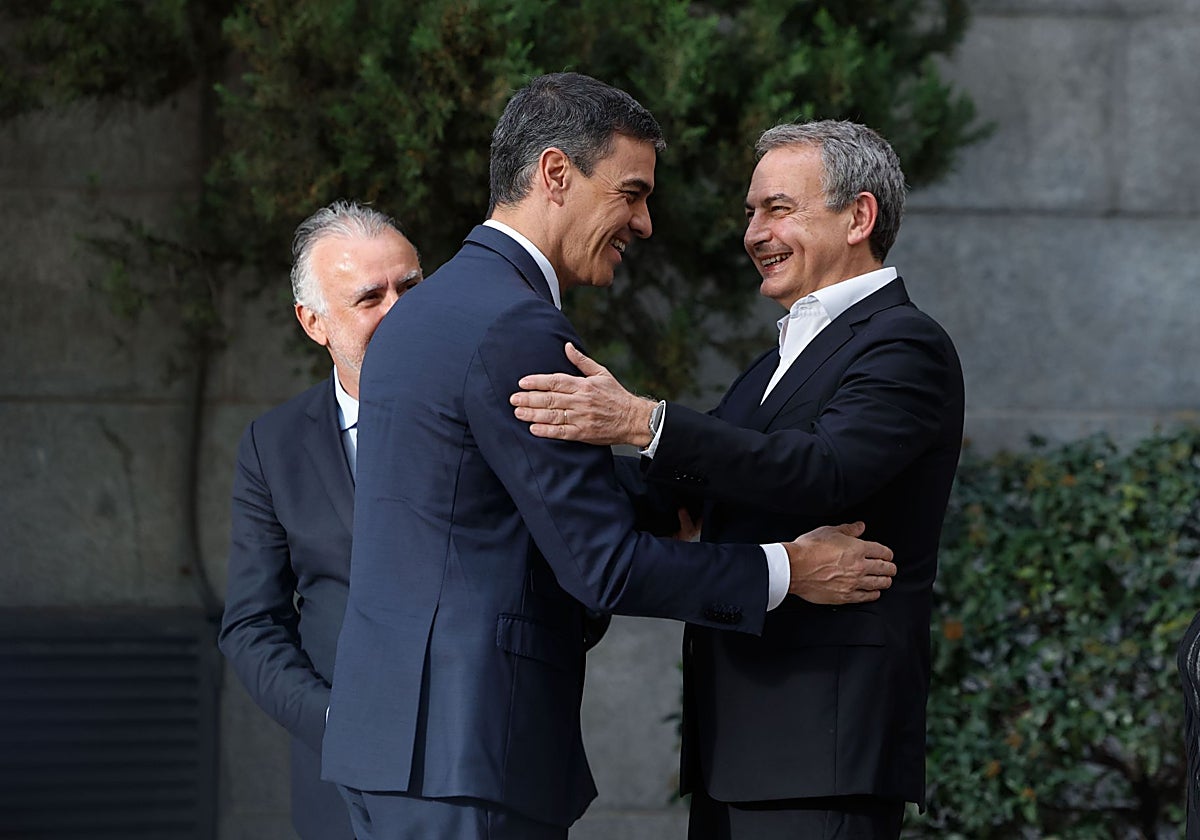 Pedro Sánchez y José Luis Rodríguez Zapatero.