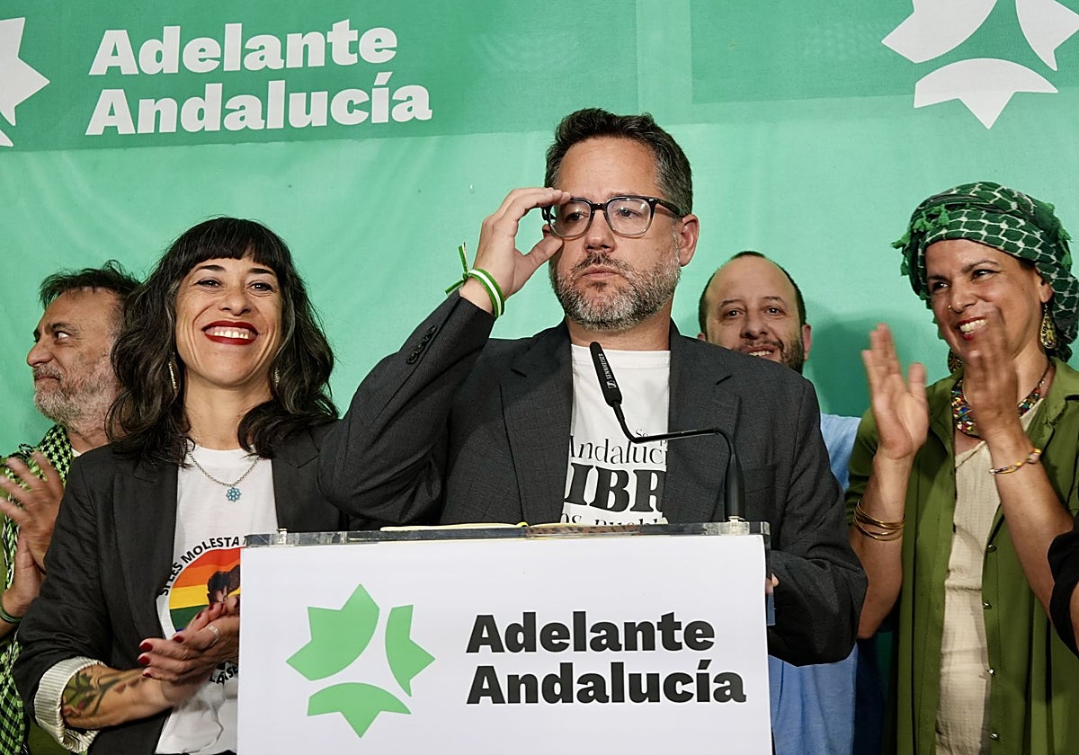 José Ignacio García junto a Teresa Rodríguez, alma de esta formación anticapitalista