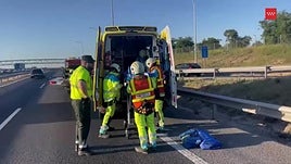 Un hombre es trasladado al 12 de Octubre con trauma torácico grave tras un accidente en Parla