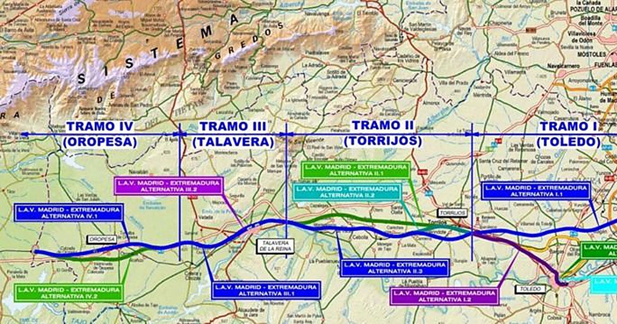 El Ministerio de Transportes deja fuera por el momento a Toledo del AVE Madrid- Extremadura