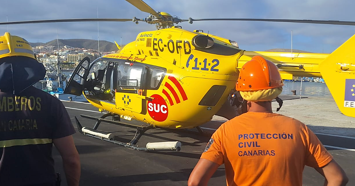 Evacuado en helicóptero un niño de 5 años tras sufrir un ahogamiento en la piscina de un hotel de Gran Canaria