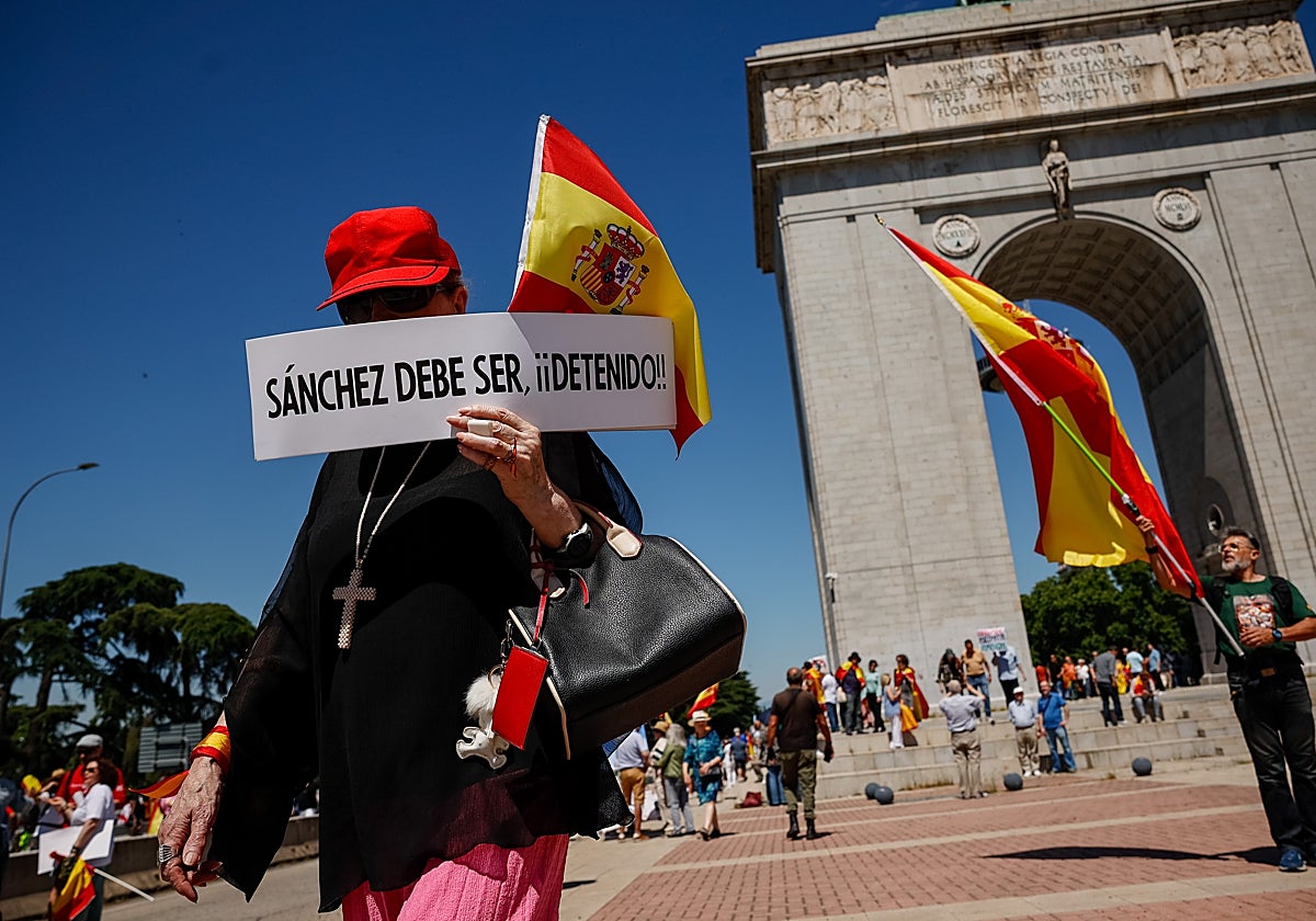 Dispositivo policial tras la protesta en Madrid