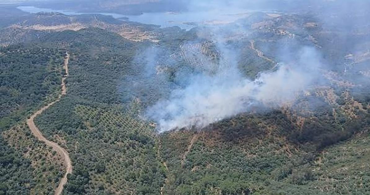 Declarado un incendio forestal en La Sierrezuela de Adamuz con despliegue aéreo y terrestre del Infoca
