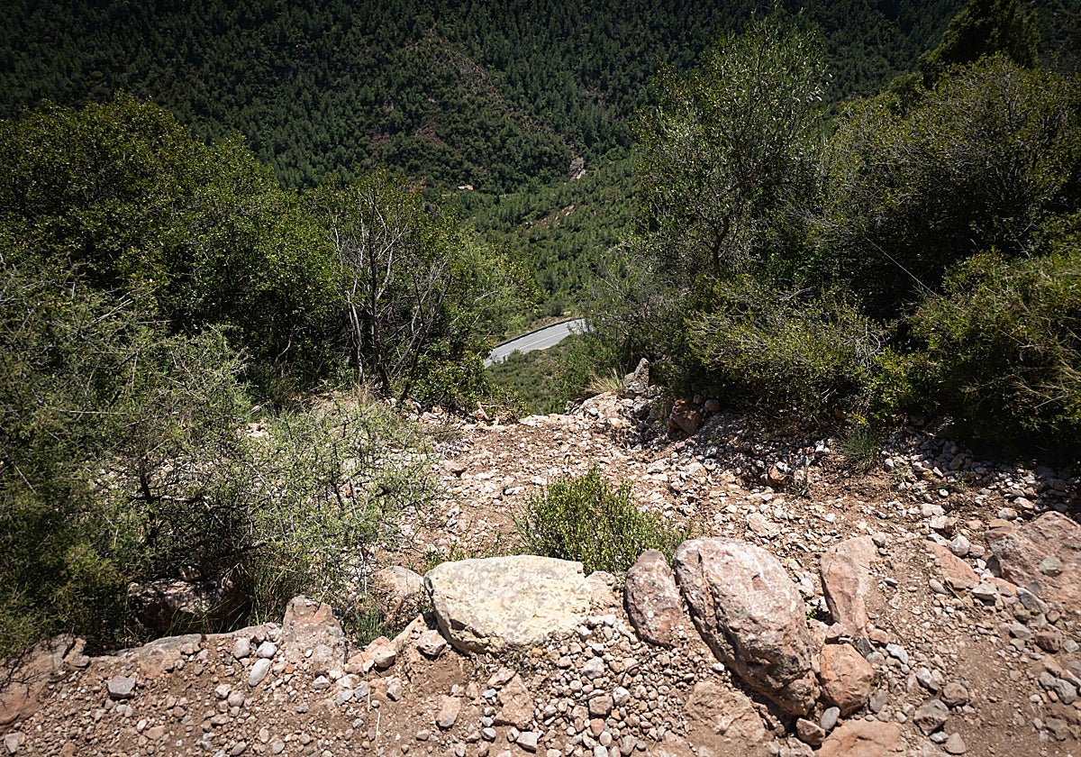 Zona del camino de las Feixades donde Isak Andic sufrió la caída mortal